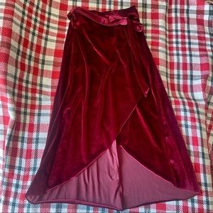 Red Velvet like Skirt